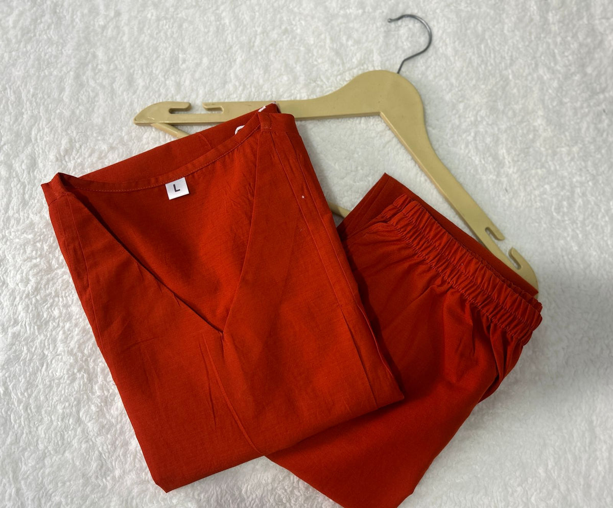 Rust Classy Decent & Sober Pc Summers Special Co-Ord Set  For Women