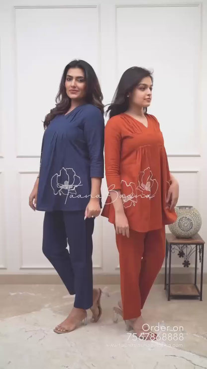 Rust Classy Decent & Sober Pc Summers Special Co-Ord Set  For Women
